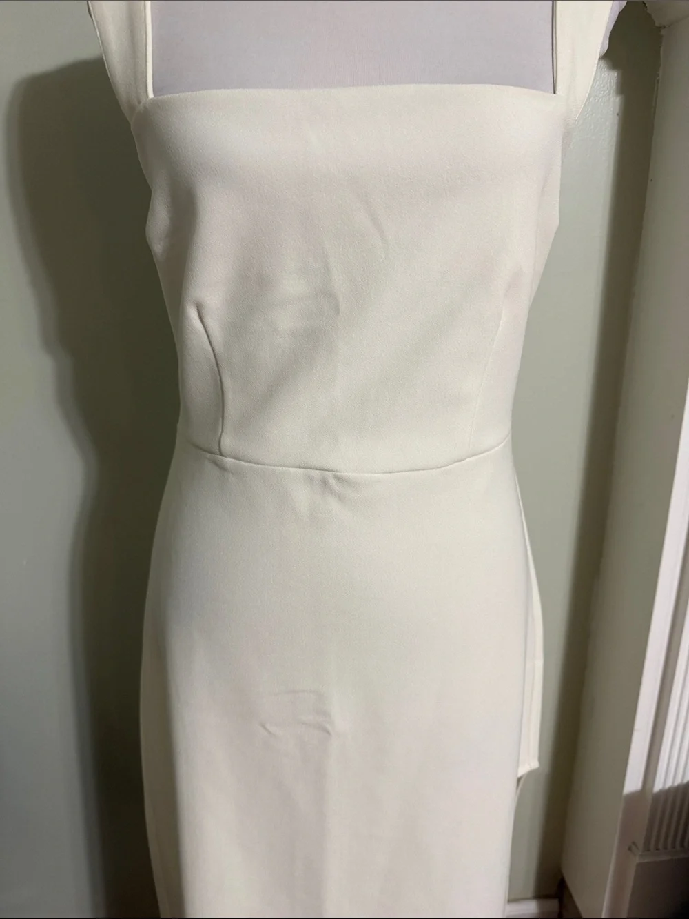 Abercrombie & Fitch Cream Square Neck Maxi Dress
